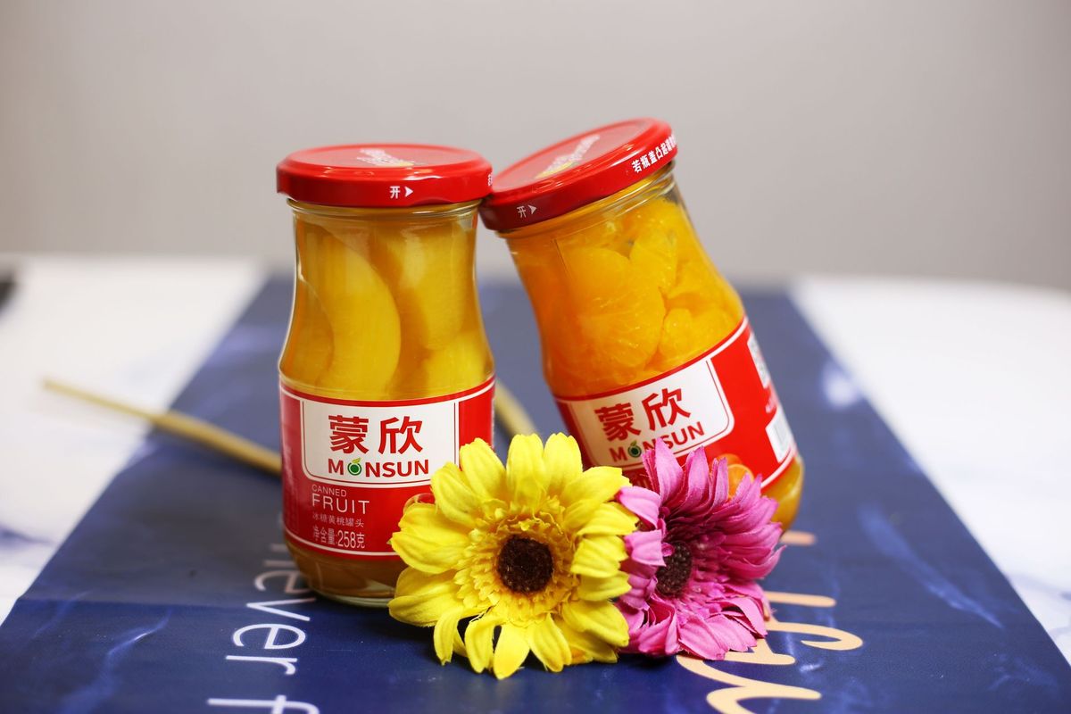 蒙欣258克水果罐头