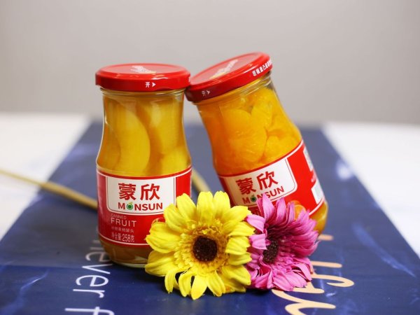 蒙欣258克水果罐头 图2