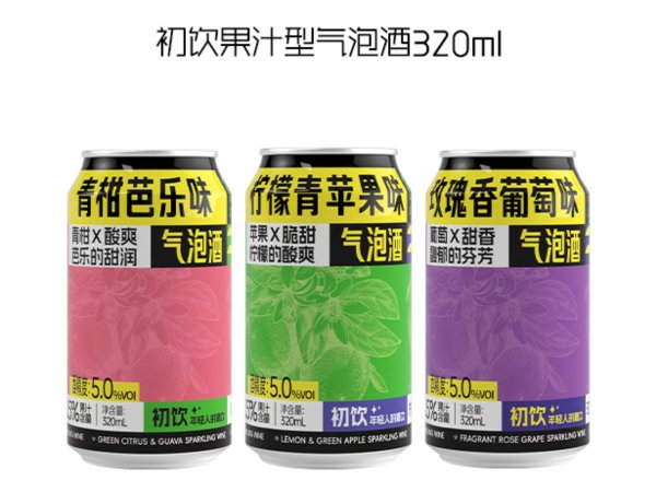 初饮果汁型气泡酒320ml 图1