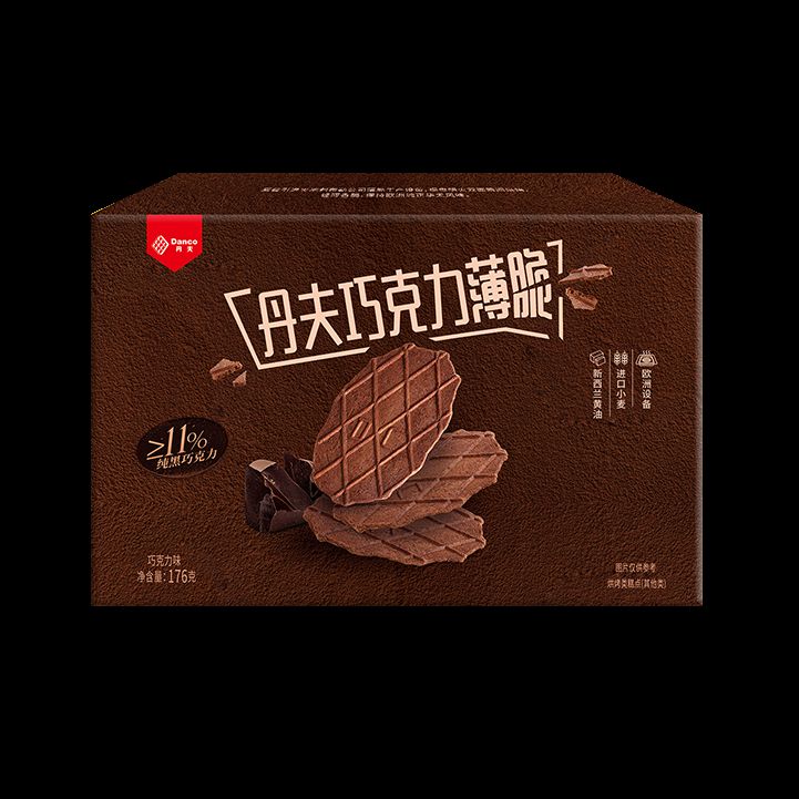 丹夫巧克力薄脆176g