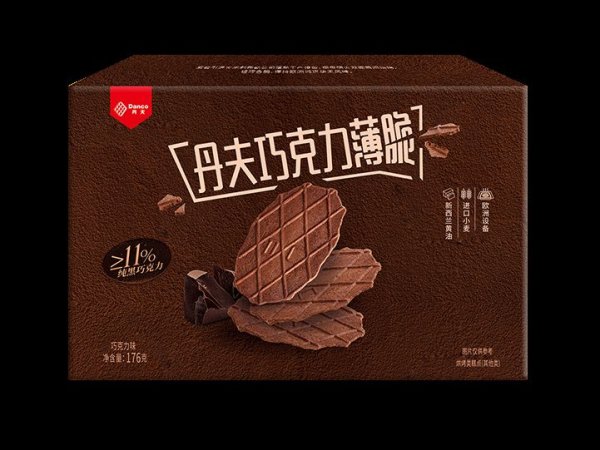 丹夫巧克力薄脆176g 图1