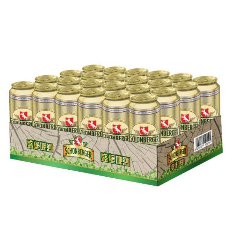 盛堡大麦黄啤500ml*24听