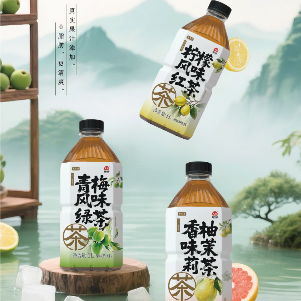 大窑查元香果茶1L PET