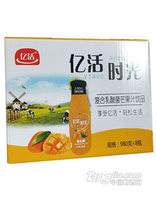 亿活-复合乳酸菌芒果果汁饮料980gx8瓶