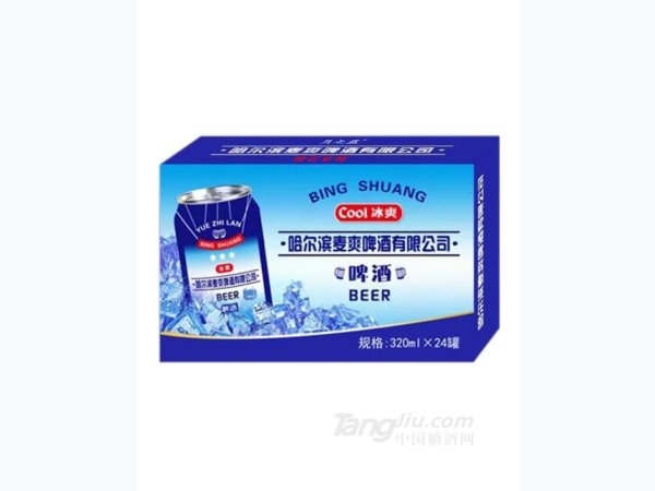 哈尔滨麦爽冰爽啤酒320ml&times;24罐 图1