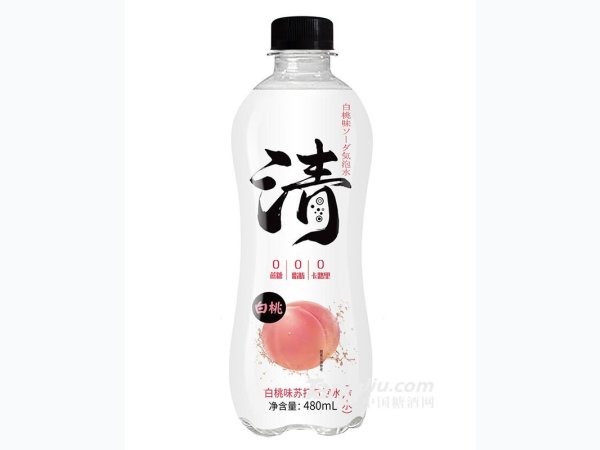 白桃味苏打气泡水480ml 图1