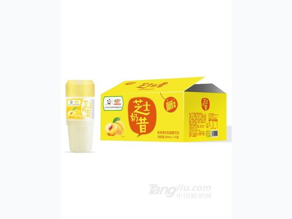 黄桃果粒芝士奶昔380ml 图1