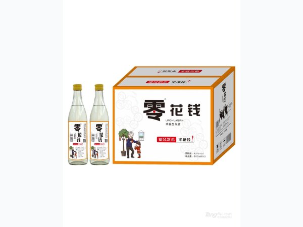 零花钱浓香型白酒500mlx12 图1