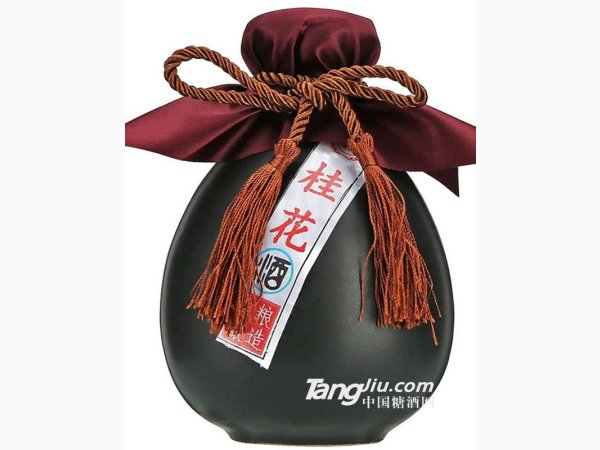 15&deg;黄氏桂花酒（黑坛）-500ml 图1