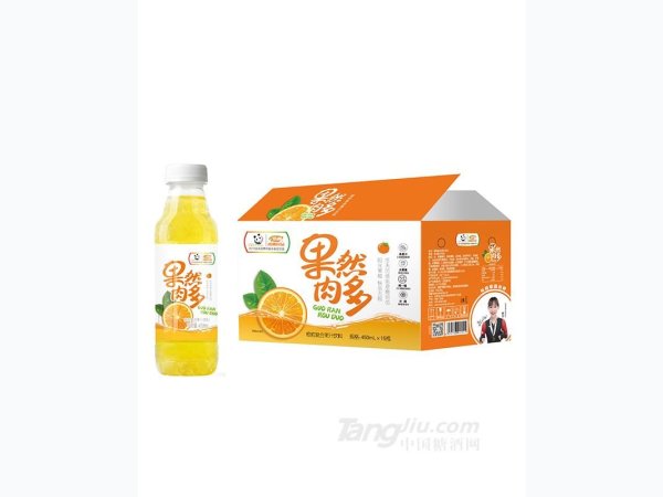果然肉多橙粒复合果汁饮料450ml 图1