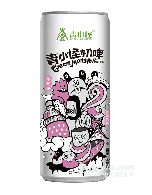 青小怪-草莓味奶啤300ml