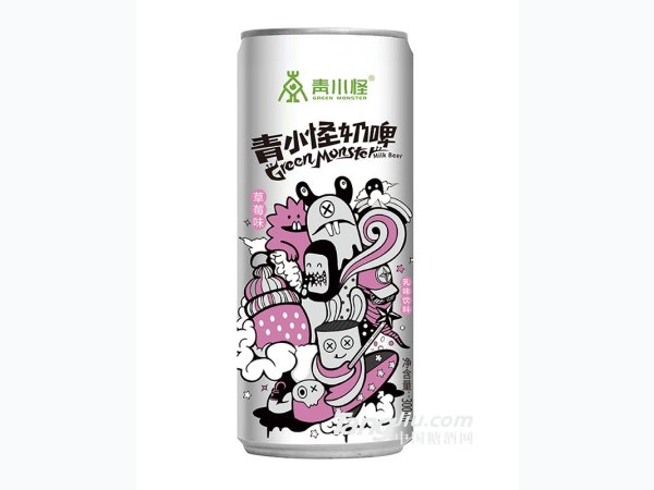 青小怪-草莓味奶啤300ml 图1