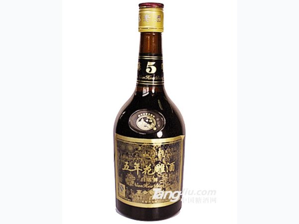 五年花雕酒黑标600ml 图1