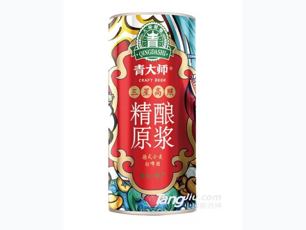 青大师-三星高照白啤酒1L