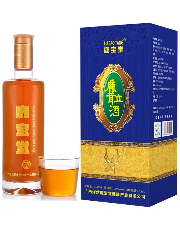鹿宝堂鹿茸血酒福运38&deg;