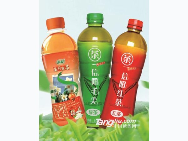 茶能信阳毛尖绿茶红茶蜜茶饮料500ml