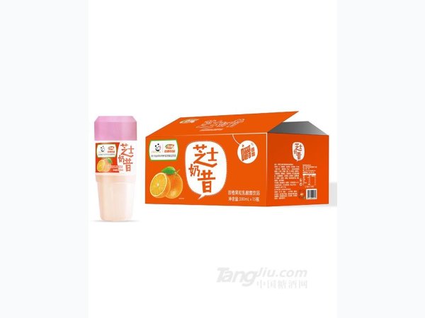 甜橙果粒芝士奶昔380ml 图1