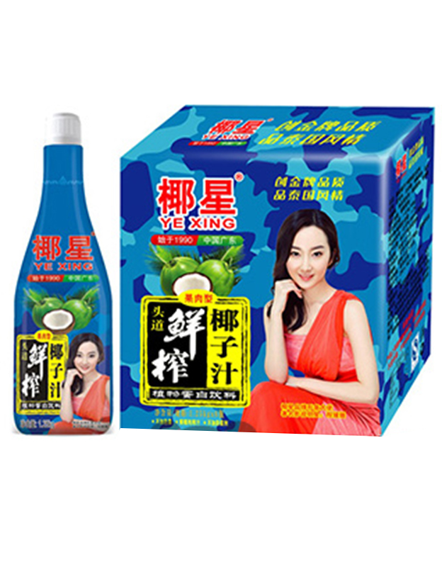 椰星头道鲜果肉椰子汁1.25gx6瓶