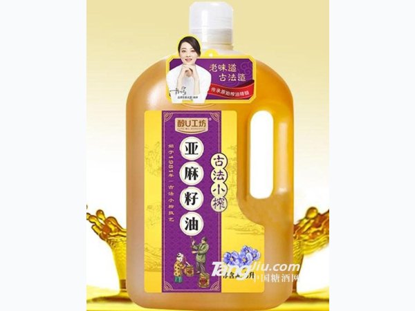 醇U工坊 古法小榨亚麻籽油 5L 图1
