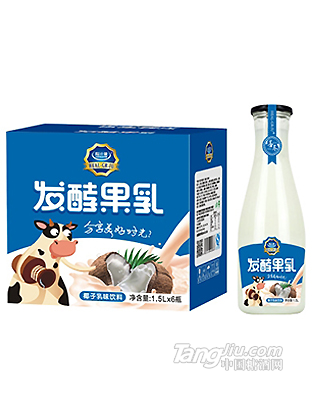 粒汁健发酵果乳椰子乳味饮料1.5LX6瓶