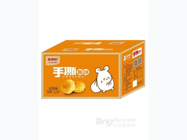 麦田町手撕面包红豆味1.5kg 图1