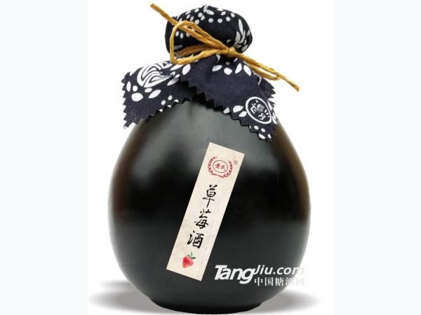 12&deg;黄氏草莓酒（黑坛）-500ml 图1