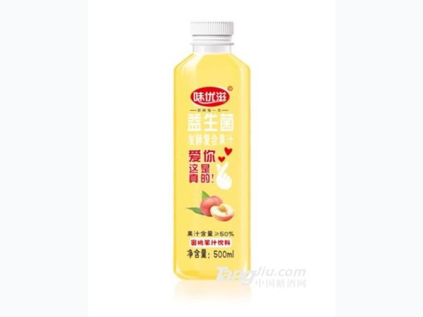 味优滋益生菌发酵蜜桃果汁饮料500ml 图1