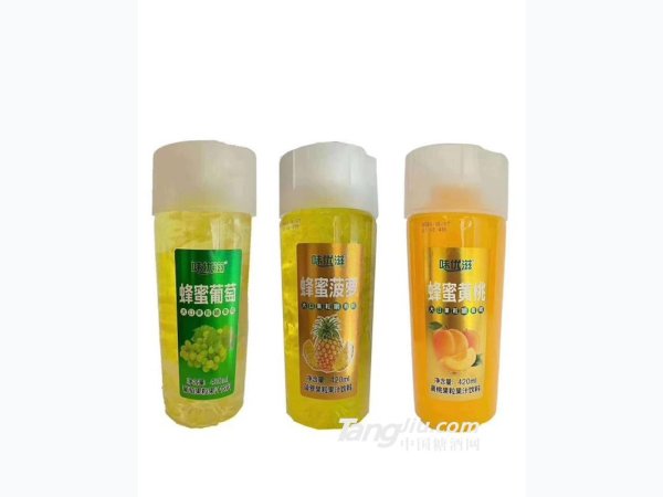 味优滋蜂蜜果粒果汁饮料 图1