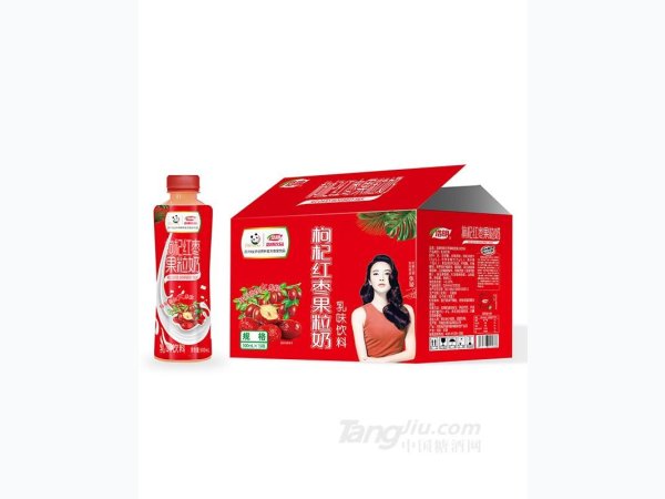 枸杞红枣果粒奶500ml 图1