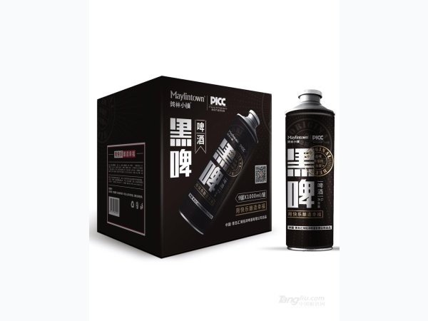 美林小镇黑啤1L 图1