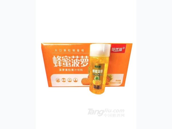 味优滋蜂蜜菠萝果粒果汁饮料 图1