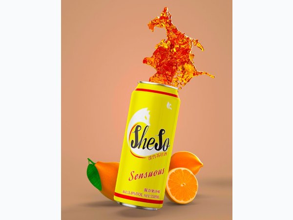 涩兽苏打酒白桃（混合果汁味）330ml 图1