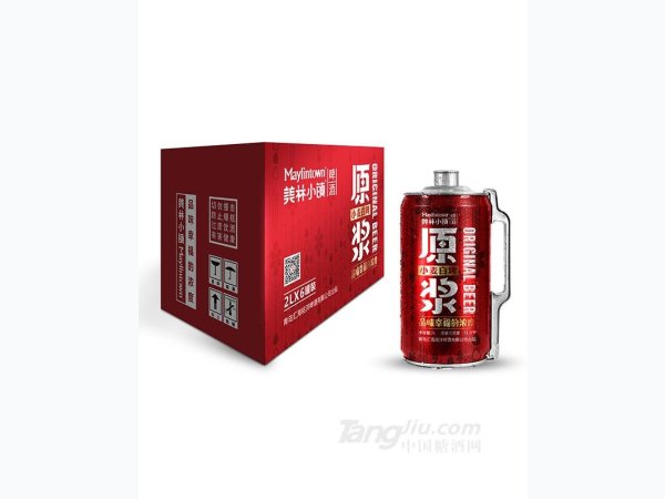 美林小镇原浆小麦白啤2L 图1