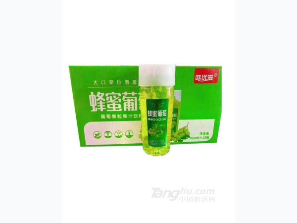 味优滋蜂蜜葡萄果粒果汁饮料 图1