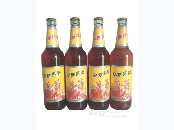 汉斯爽动草莓碳酸饮料 图1