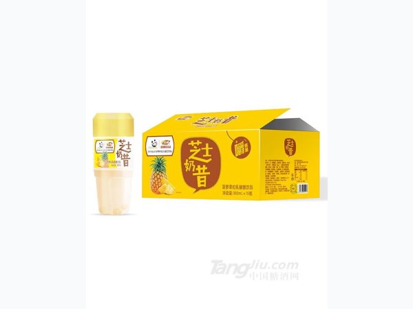 菠萝果粒芝士奶昔380ml 图1