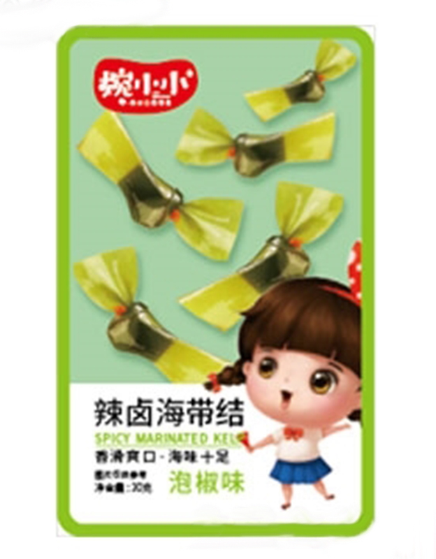 婉小小辣卤海带结泡椒味
