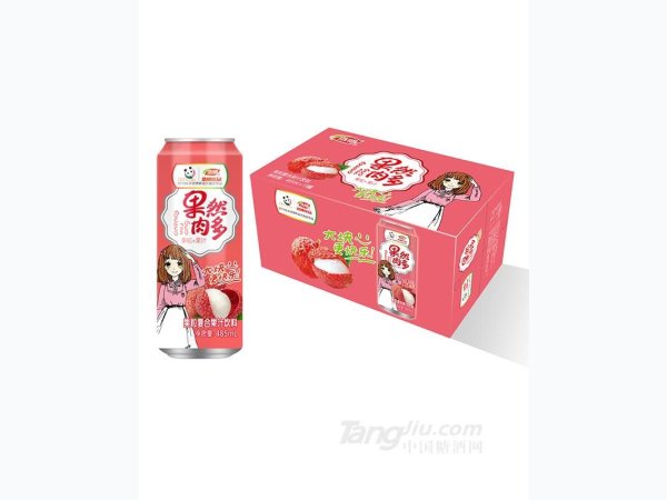 果然肉多荔枝果粒复合果汁饮料485ml 图1