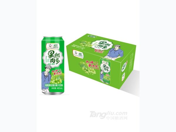 果然肉多葡萄果粒复合果汁饮料485ml 图1