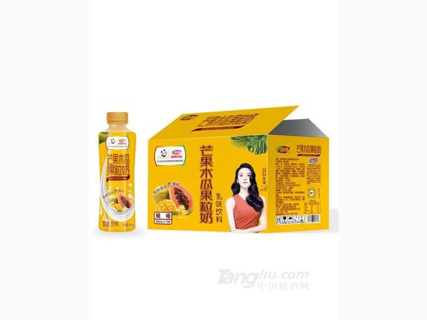 芒果木瓜果粒奶500ml 图1