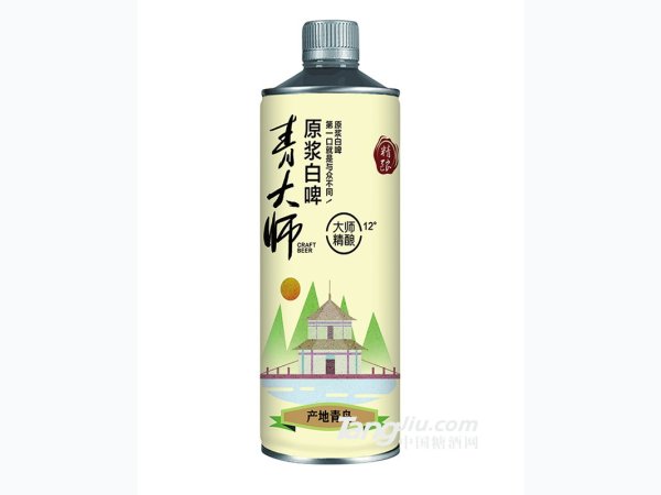 青大师-原浆白啤1L 图1
