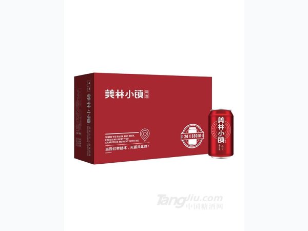 美林小镇8度红罐330ml 图1