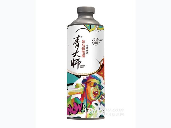 青大师-杀马特雨橙小麦啤酒1L 图1