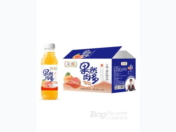 果然肉多西柚椰果复合果汁饮料450ml 图1