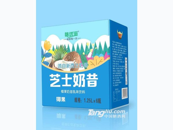 味优滋芝士奶昔椰果味1.25L&times;6瓶 图1