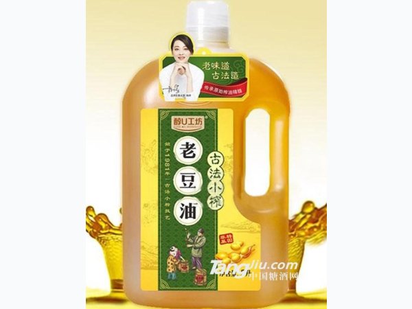 醇U工坊 古法小榨老豆油 5L 图1