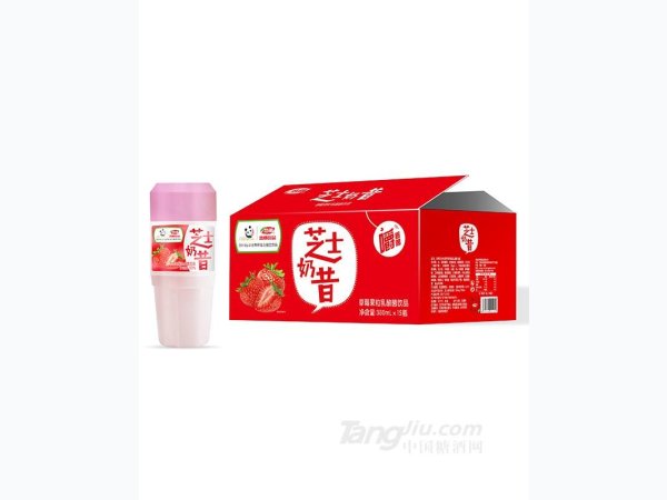 草莓果粒芝士奶昔380ml 图1