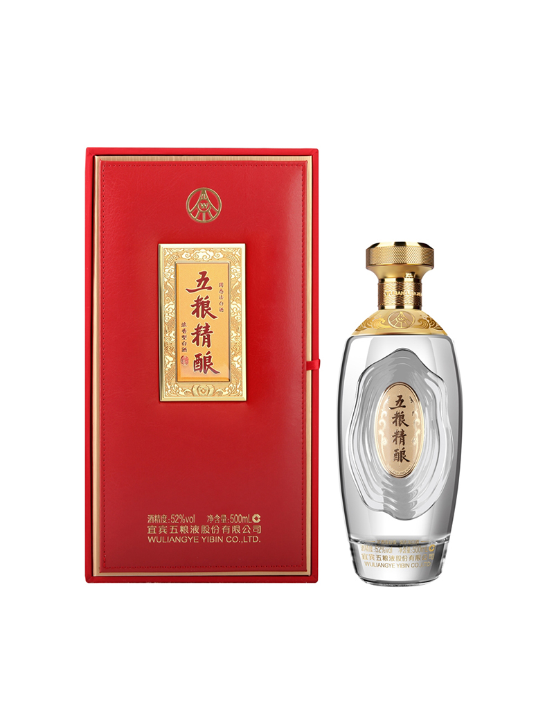 五粮精酿酒纯酿52度500ml