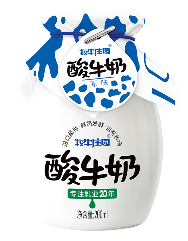 牧牛庄园精品酸牛奶