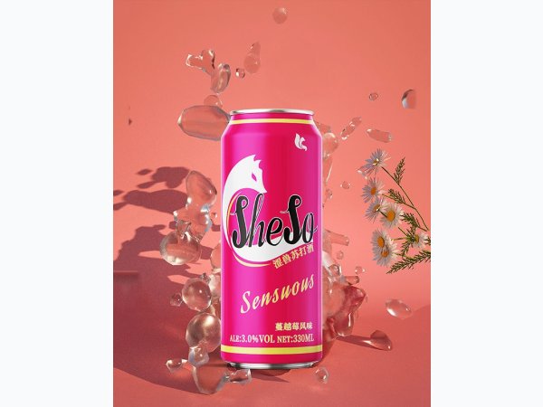 涩兽苏打酒蔓越莓味330ml 图1